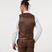 Mens Chocolate Brown Tailored Suit Vest
